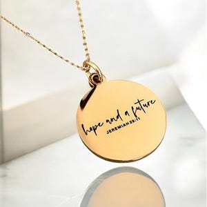 Jeremiah 29:11 Necklace | Hope and a Future Christian Gift Bible Verse Jewelry Faith Necklace for Women Inspirational Gift Religious Jewelry image 12