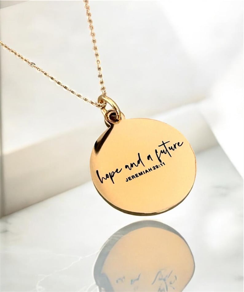 Jeremiah 29:11 Necklace | Hope and a Future Christian Gift Bible Verse Jewelry Faith Necklace for Women Inspirational Gift Religious Jewelry image 12