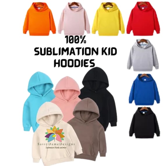 Wholesale Sublimation Hoodies 100% Polyester Adults Kids Faux