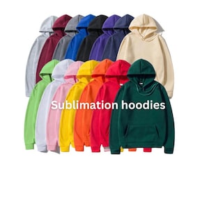 AiDiYGECO 3pcs Sublimation Hoodies Blank Men 100 Polyester Hoodie for Sublimation