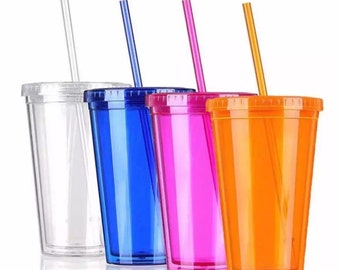 16oz Acrylic Tumbler/BPA Free /Acrylic Tumblers/ Double Wall Acrylic Tumbler/DIY cups /