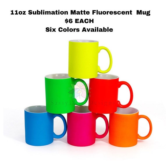 Sublimation Matte Fluorescent Mugs//colored Sublimation Blank Mugs