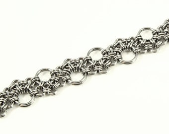 Chainmail Cuff Bracelet - Stainless Steel Chainmail Jewelry