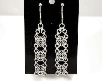 Chainmail drop earrings in Stainless Steel