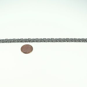 Simple Chain Bracelet Stainless Steel Byzantine Chainmaille Weave image 7