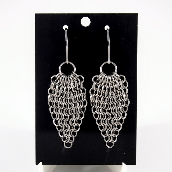 Chainmail drop earrings in Stainless Steel