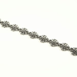 Flower Statement Bracelet Stainless Steel Chainmaille Women's Chainmail Jewelry image 3