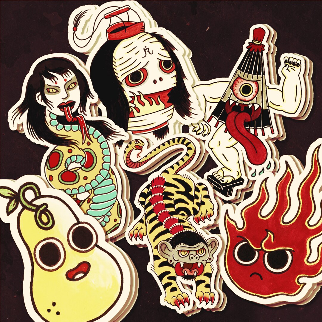 Yokai Sticker Pack Etsy
