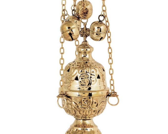 Incensor Orthodox Church Liturgy Incense Burner Bronze Greek Thurible Censer ...