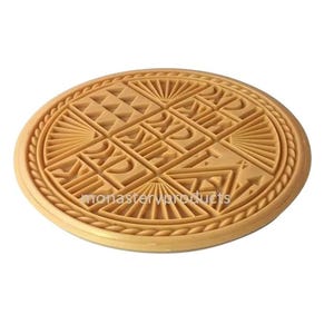 5 1/2&quot; Traditional Greek Orthodox Prosphora Prosforo Plastic Stamp Seal Holy Bread 14cm