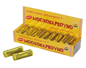 12 Rolls Perfumed Aromatic Incense Greek Orthodox Charcoal Tablets 27 mm