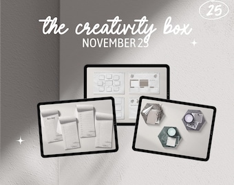 Nr 25 - The Creativity Box - November 2023 - Digital planner, digital stickers, realistic stickers, digital journaling, PNG, Clip art bullet