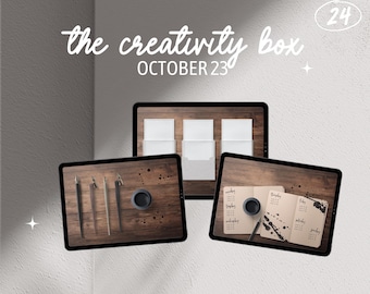 Nr 24 - The Creativity Box - October 2023 - Digital planner, digital stickers, realistic stickers, digital journaling, PNG, Clip art bullet