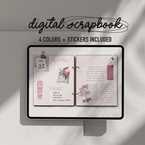 Raccoglitore di album digitali, diario spazzatura digitale pastello, album fotografico, custode della memoria, diario digitale, taccuino colorato, carta strappata realistica