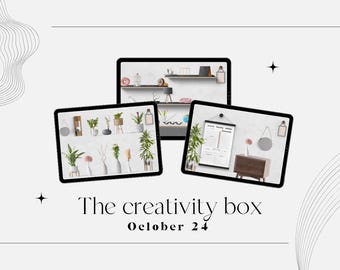 Nr 36 - The Creativity Box - October 2024 - Digital planner, digital stickers, realistic stickers, digital journaling, PNG, Clip art bullet