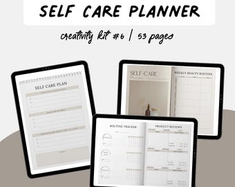 Creativity Kit 6 - Self Care planner. Works with all WARE journals. Procreate & Photopea/Photoshop. Create your own realistic journal pages.