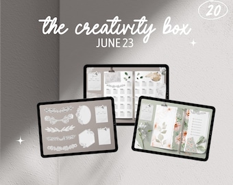 Nr 20 - The Creativity Box - June 2023 - Digital planner, digital stickers, realistic stickers, digital journaling, PNG, Clip art bullet