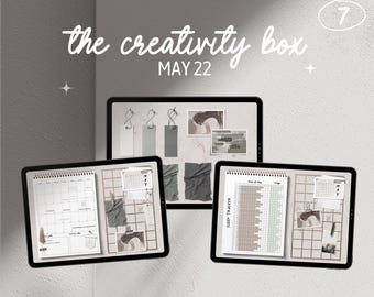 Nr 07 - The Creativity Box - May 2022 - Digital planner, digital stickers, realistic stickers, digital journaling, PNG, Clip art bullet