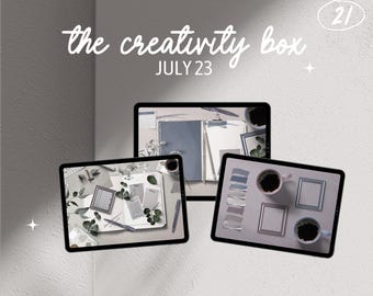 Nr 21 - The Creativity Box - July 2023 - Digital planner, digital stickers, realistic stickers, digital journaling, PNG, Clip art bullet