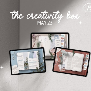 Nr 19 - The Creativity Box - mei 2023 - digitale planner, digitale stickers, realistische stickers, digitale journaling, png, clip art bullet