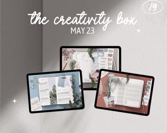 Nr 19 - The Creativity Box - May 2023 - Digital planner, digital stickers, realistic stickers, digital journaling, PNG, Clip art bullet