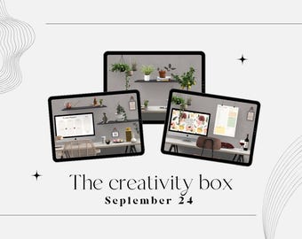 Nr 35 - The Creativity Box - September 2024 - Digital planner, digital stickers, realistic stickers, digital journaling, PNG Clip art bullet