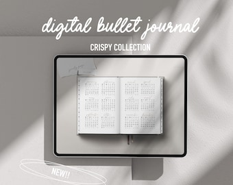 Digital dotted journal 2025, Undated Digital Planner, Realistic digital journal, Digital iPad planner, iPad bullett, bujo