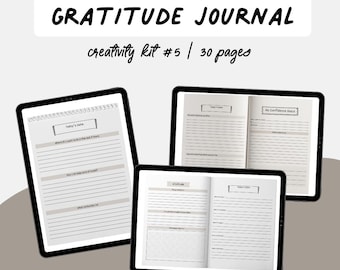 Creativity Kit 5 - Gratitude journal. Works with all WARE journals. Procreate & Photopea/Photoshop. Create your own journal pages.