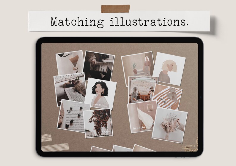 Vision Board Digital Stickers Mood Board Stickers Digital | Etsy