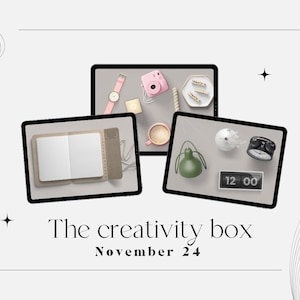 Nr 37 - The Creativity Box - November 2024 - Digital planner, digital stickers, realistic stickers, digital journaling, PNG, Clip art bullet