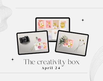 Nr 30 - The Creativity Box - April 2024 - Digital planner, digital stickers, realistic stickers, digital journaling, PNG, Clip art bullet