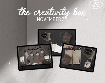 Nr 26 - The Creativity Box - December 2023 - Digital planner, digital stickers, realistic stickers, digital journaling, PNG, Clip art bullet