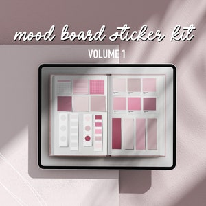 Pink Digital Stickers, Realistic Digital stickers Goodnotes, Digital planner clipart, Realistic Mood Board Stickers