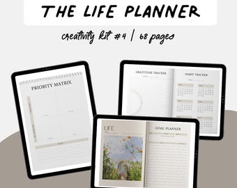 Creativity Kit 4 - Life planner. Works with all WARE journals. Procreate & Photopea/Photoshop. Create your own realistic journal pages.
