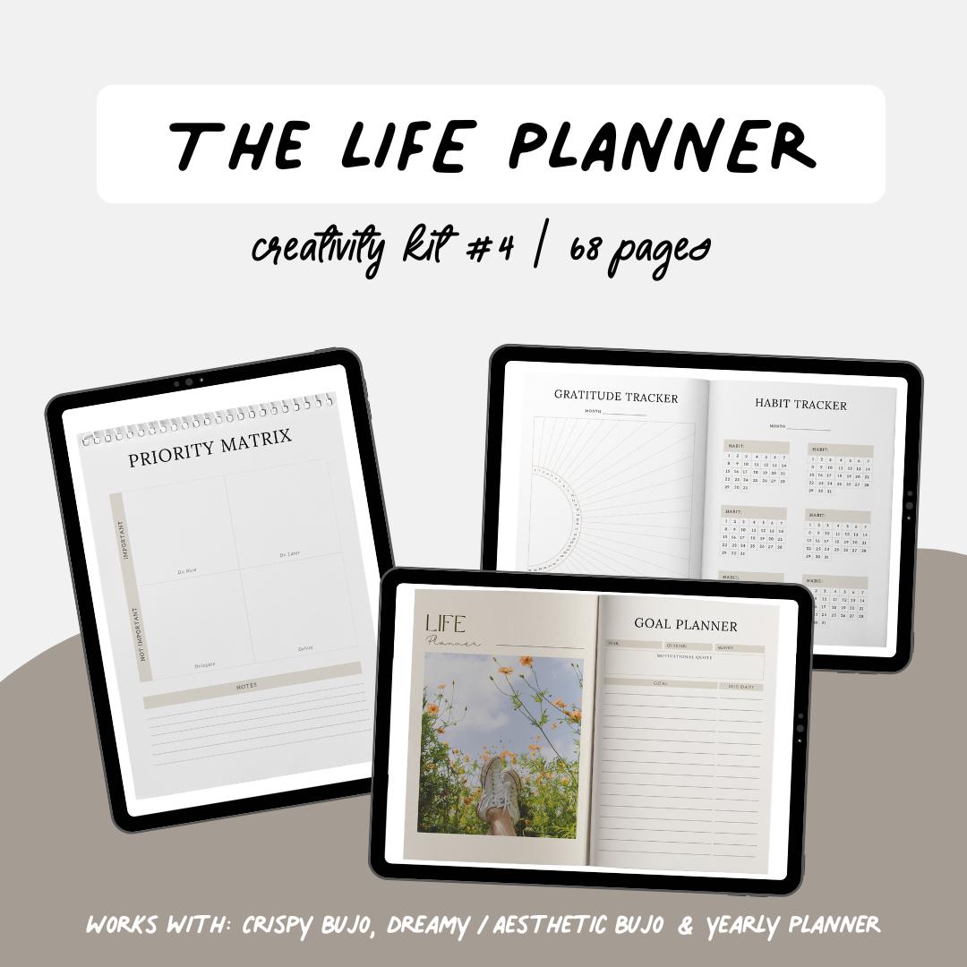 Creativity Kit 4: Life Planner Templates for WARE Journals – Procreate, Photoshop & Photopea