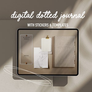 Digital dotted journal 2023, Undated Digital Planner, Realistic digital journal, Digital iPad planner, iPad bullett, bujo