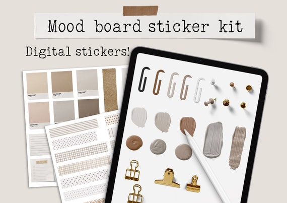 Digital Mood Board Sticker Set, Goodnotes Sticker Pack, Digital Planner  Stickers Notability Stickers, Digital Stickers Bujo Journaling (Download  Now) 