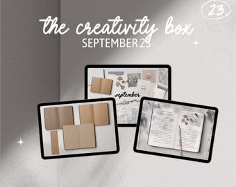 Nr 23 - The Creativity Box - September 2023 - Digital planner, digital stickers, realistic stickers, digital journaling, PNG Clip art bullet