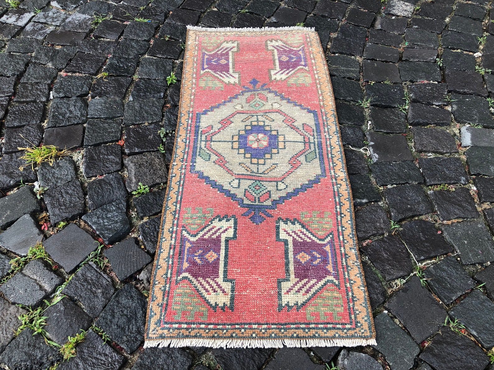 Boho Deco Turkish Rug Vintage RugDoormat Rug Handmade Rug | Etsy