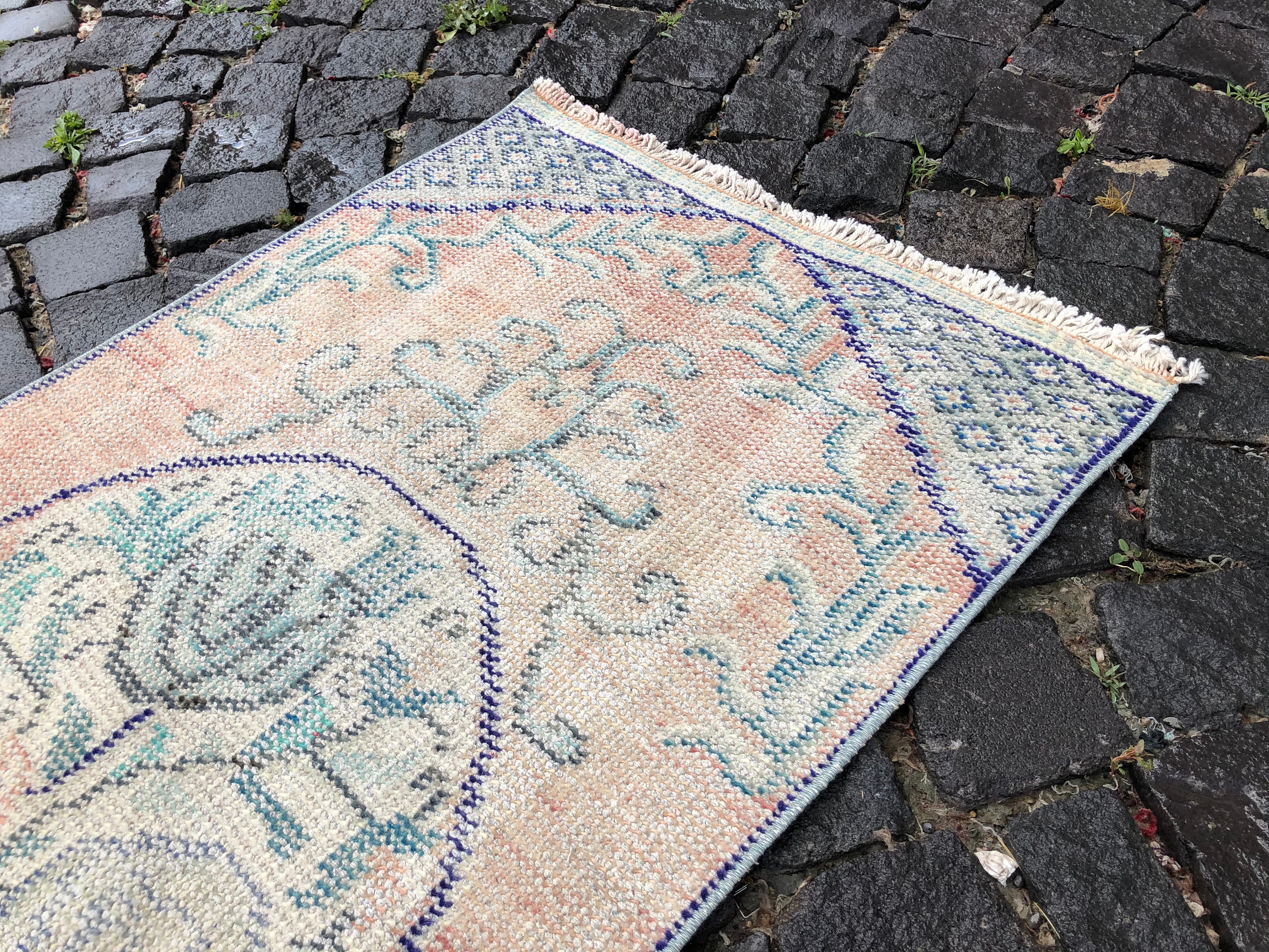 Vintage Rug, Turkish Rug, Small Carpet, Patchwork Rug, Home