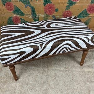 Handmade Kilim Ottoman Bench: Bohemian Decor, Turkish Design