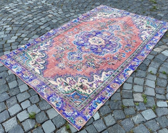 Vintage Rug, Turkish Rug, Large Rug, Wool Rug, Handmade Rug, Home Decor, Carpet, Kilim, 152 x 238 cm = 4,9 x 7,8 ft