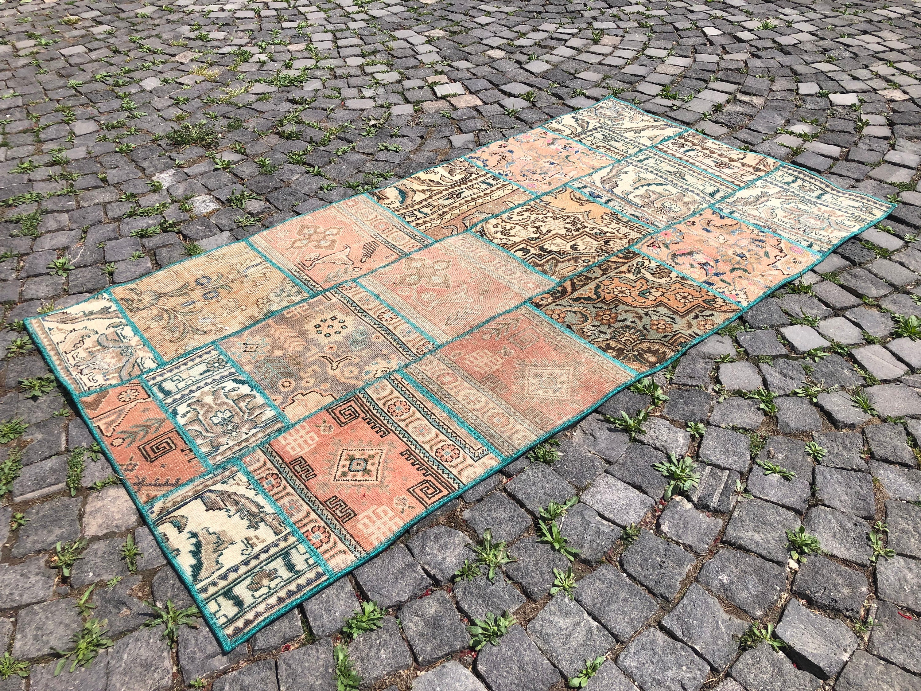 Patchwork Boho Rug, Vintage