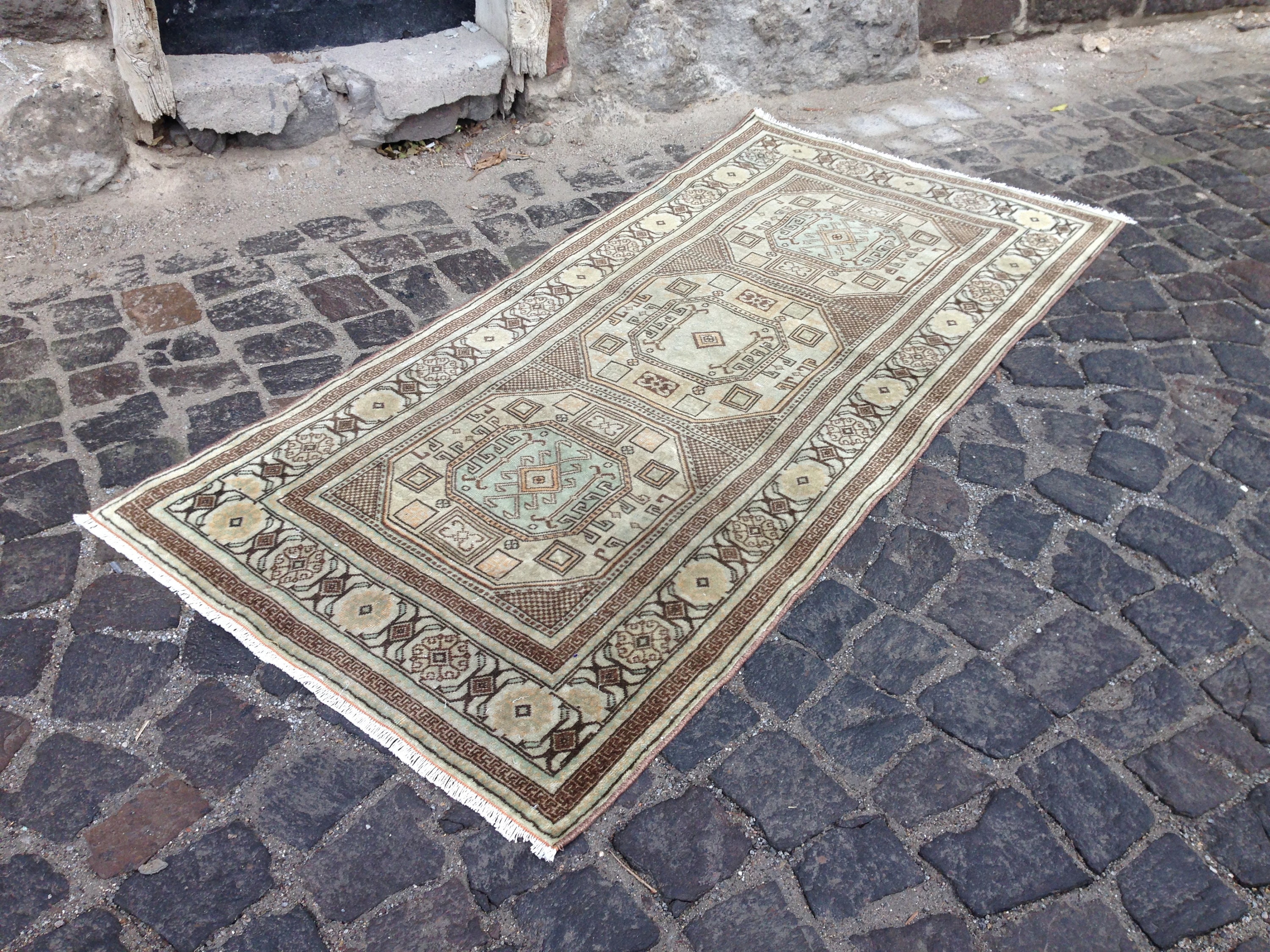 Turkish rug runner Vintage runner rug Handmade rug Hallway Etsy