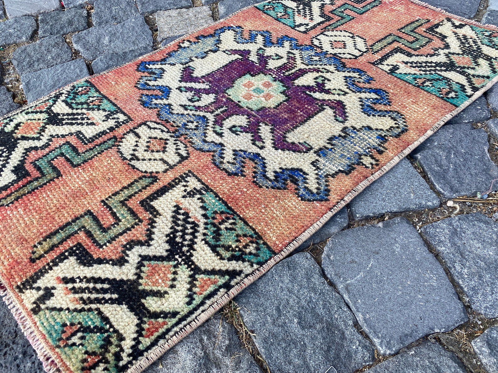 Boho Deco Turkish Rug Vintage Rugdoormat Rug Handmade Rug - Etsy