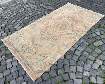 Turkish Rug, Vintage Rug, Bohemian Rug, Area Rug, Home Decor, Wool Rug, Carpet, Kilim | 127 x 245 cm = 4,1 x 8,0 ft