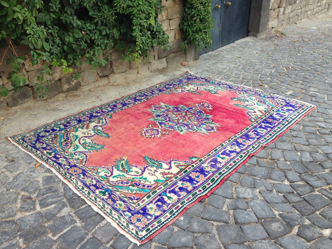 Oushak Rug Turkish Rug Vintage Rug Home Decor Wool Rug Etsy