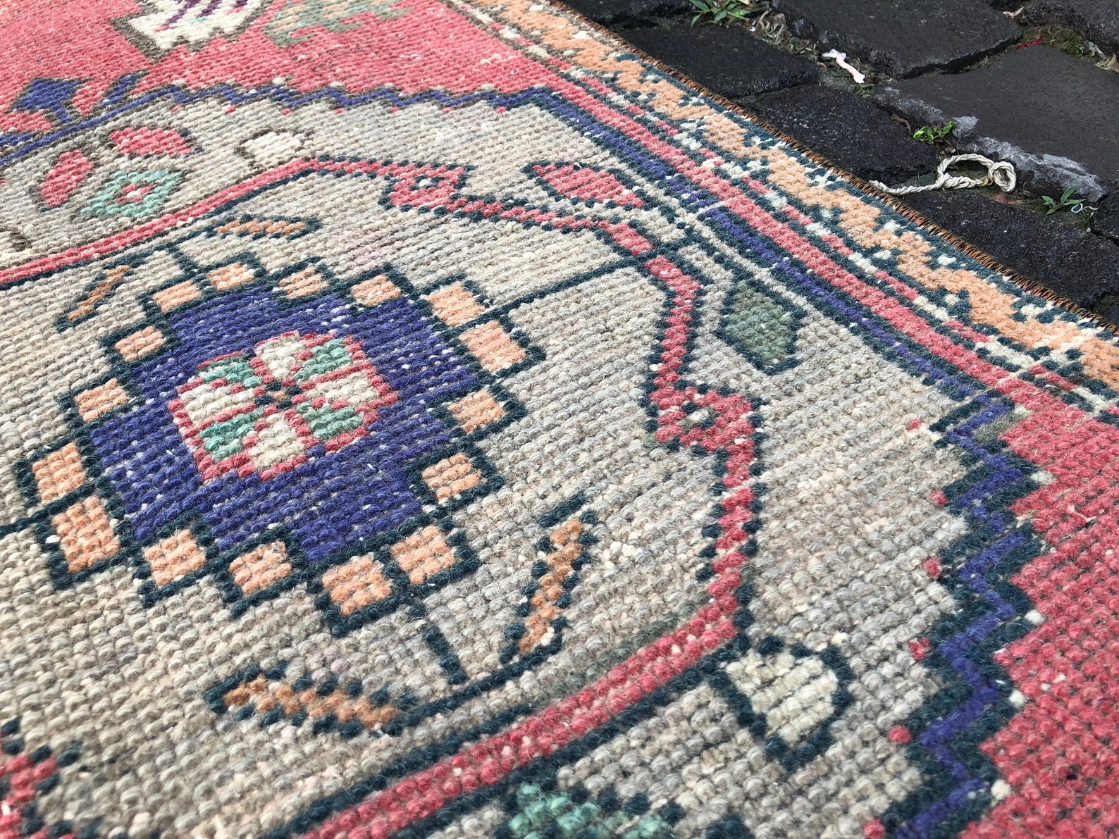 Boho Deco Turkish Rug Vintage RugDoormat Rug Handmade Rug | Etsy