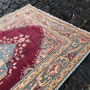 Vintage Rug, Turkish Rug, Boho Rug, Floor rug, Wool Rug, Handmade Rug, Carpet, Kilim, 211 x 86 cm // 6.9 x 2.8 ft image 6