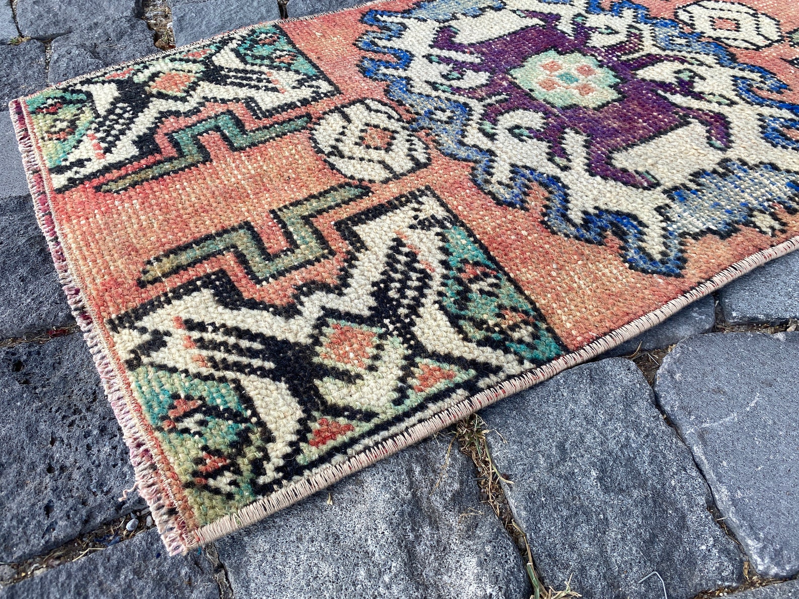 Boho Deco Turkish Rug Vintage Rugdoormat Rug Handmade Rug - Etsy